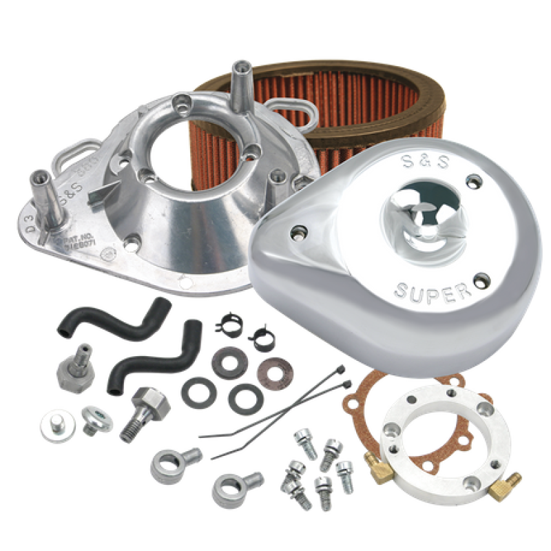 S&S Cycle 93-06 BT w/ Stock CV Carburetors Teardrop Air Cleaner Kit 17-0450