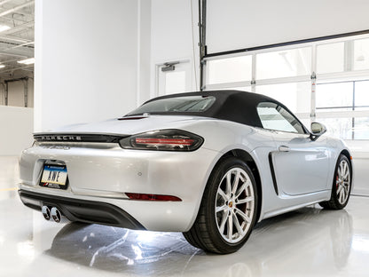 AWE Tuning Porsche 718 Boxster / Cayman Track Edition Exhaust - Chrome Silver Tips 3010-32038 3010-32038 Photo - Mounted