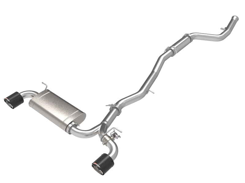 aFe POWER Takeda 2021 Toyota Supra 2.0L (t) 2.5in-3in 304 SS CB Exhaust w/ Carbon Tips 49-36050-C 49-36050-C Photo - Primary