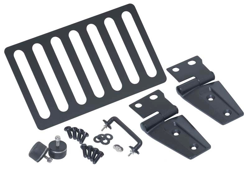 Kentrol 07-18 Jeep Wrangler JK Hood Kit Without Hood Catch - Textured Black 80588WHC 80588WHC Photo - Primary