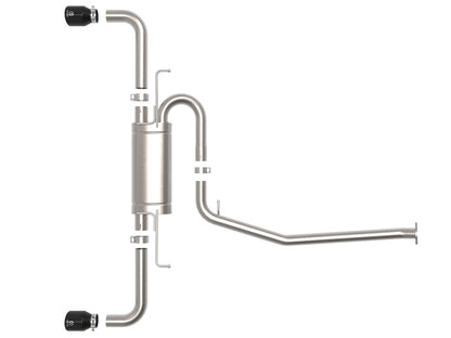 aFe POWER Takeda 19-21 Toyota RAV4 L4-2.5L 304SS CB Exhaust w/ Black Tips 49-36053-B 49-36053-B Photo - Unmounted