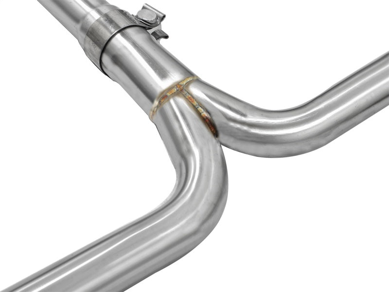 aFe Takeda 2-1/4in to 2in 304 Stainless Steel Cat-Back Exhaust w/Polished 49-36612 Photo - Unmounted