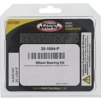 Pivot Works Yamaha Wheel Bearing Kit Premium Bearings 25-1094-P 25-1094-P Photo - Primary