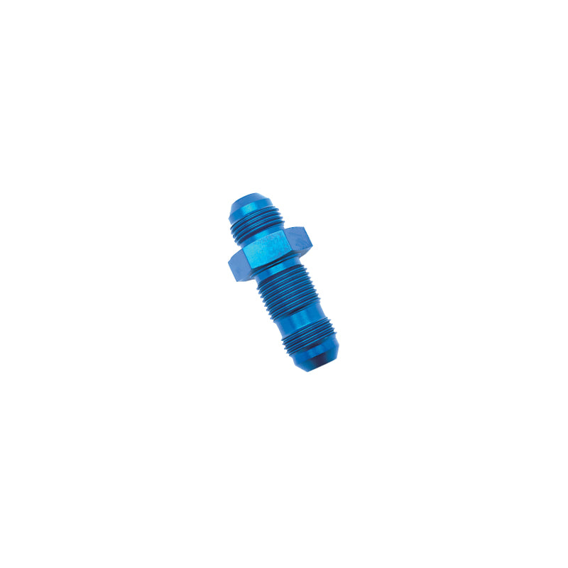 Russell -6 AN Straight Flare Bulkhead Adapters (Blue Finish) 661180 Photo - Primary