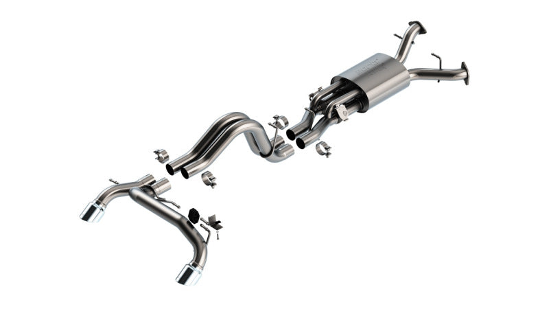 Borla 22-24 Ford Bronco Raptor V6 Turbo AT 2WD / 4WD ATAK Catback Exhaust w/ 4in Chrome Tips 140934 140934 Photo - Primary