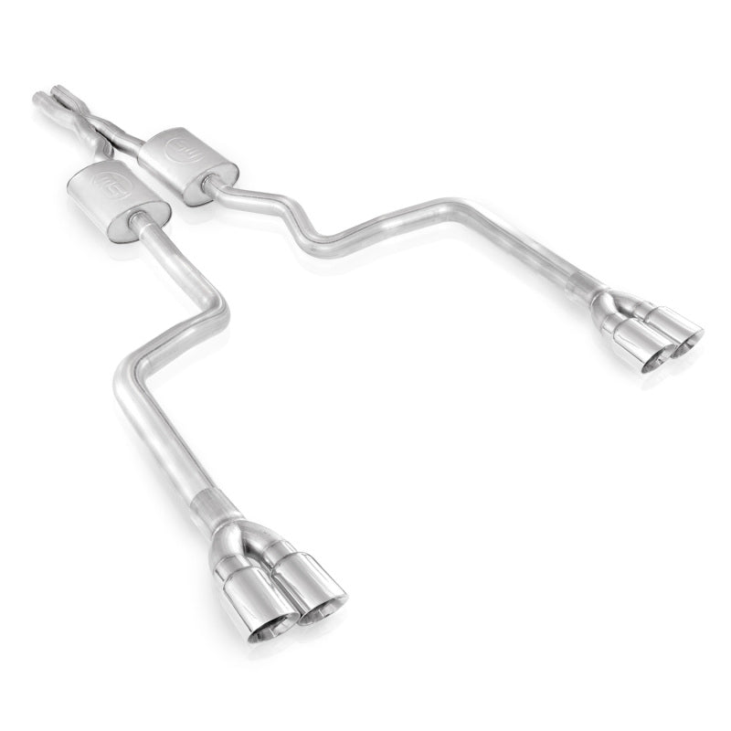 Stainless Works 2008-14 Challenger 3in Catback X-Pipe S-Tube Mufflers 3-1/2in Tips HM64CB-S HM64CB-S Photo - Primary