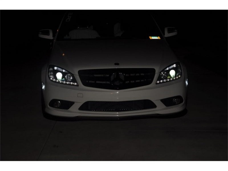 Spyder Mercedes Benz C-Class 08-11 Projector Headlights Halogen - DRL Blk PRO-YD-MBW20408-DRL-BK 5042262 5042262 Photo - Mounted