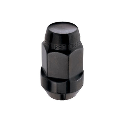 McGard Hex Lug Nut (Cone Seat Bulge Style) M14X1.5 / 22mm Hex / 1.635in. Length (Box of 144) - Black 69474 69474 Photo - Primary