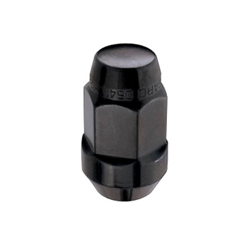 McGard Hex Lug Nut (Cone Seat Bulge Style) M14X1.5 / 22mm Hex / 1.635in. Length (Box of 144) - Black 69474 69474 Photo - Primary