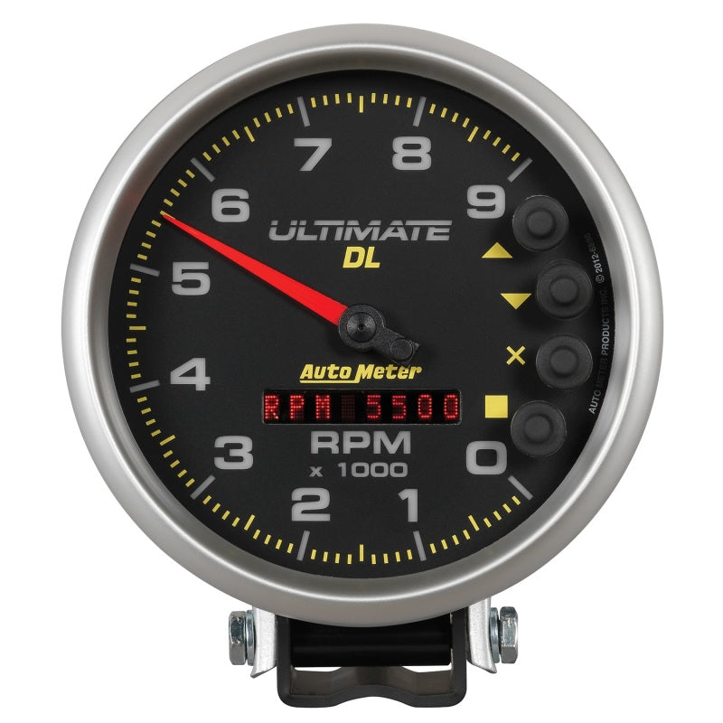 Autometer Gauge, Tach, 5", 9k RPM, Pedestal, Datalogging, Ultimate DL Playback, 6896 Photo - Primary