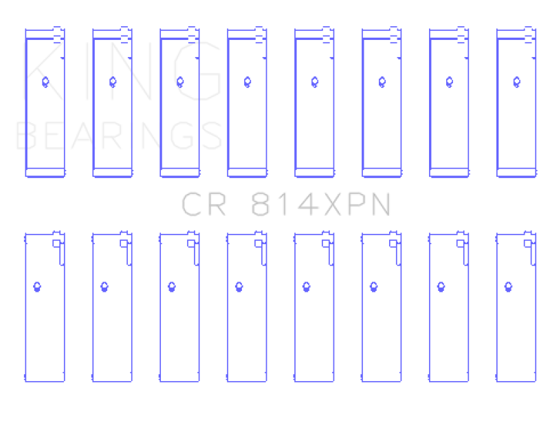 King Engine Bearings King Ford 351ci 5.8L 16V (Size STDX Oversized) Connecting Rod Bearing Set CR814XPNSTDX CR814XPNSTDX Photo - Primary