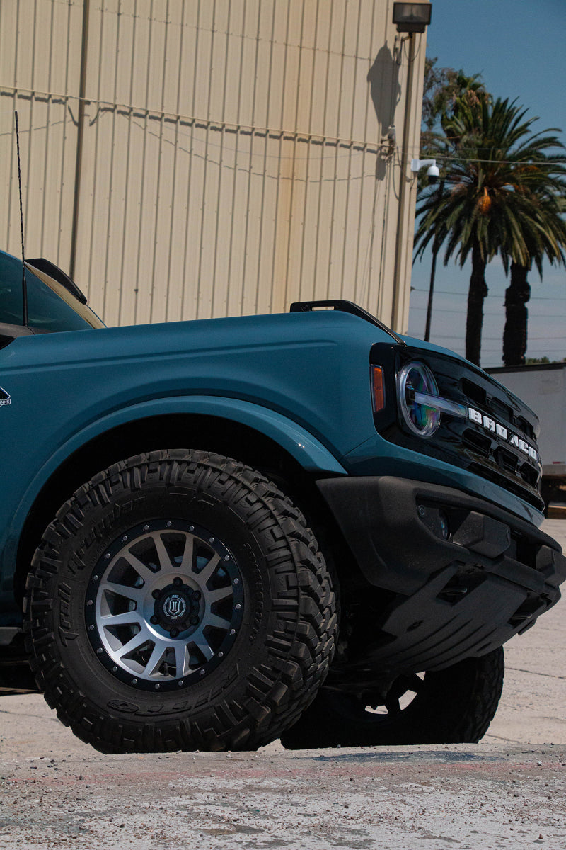 ICON Compression 17x8.5 6x5.5 25mm Offset 5.75in BS 95.1mm Bore Titanium Wheel 2017859057TT 2017859057TT Photo - Mounted