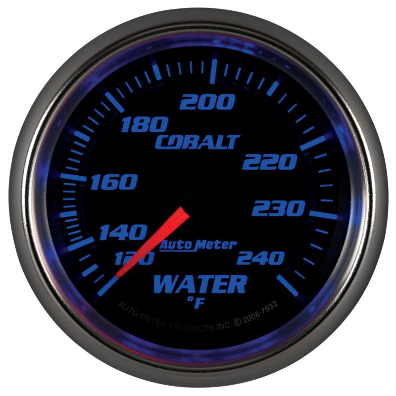 Autometer Gauge, Water Temp, 2 5/8", 120-240 Deg. F, Mechanical, Cobalt 7932 User 4