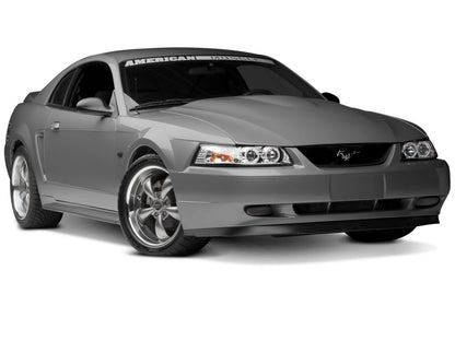 Raxiom 99-04 Ford Mustang Dual LED Halo Projector Headlights- Chrome Housing (Clear Lens) 49114 49114 Photo - Close Up