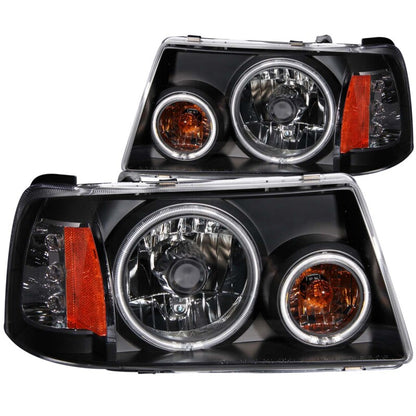 Anzo 2001-2011 Ford Ranger Projector Headlights w/ Halo Black (CCFL) 1 pc 111152 Photo - Primary