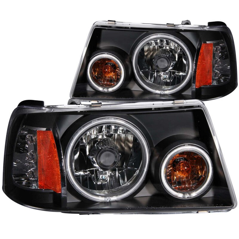 Anzo 2001-2011 Ford Ranger Projector Headlights w/ Halo Black (CCFL) 1 pc 111152 Photo - Primary