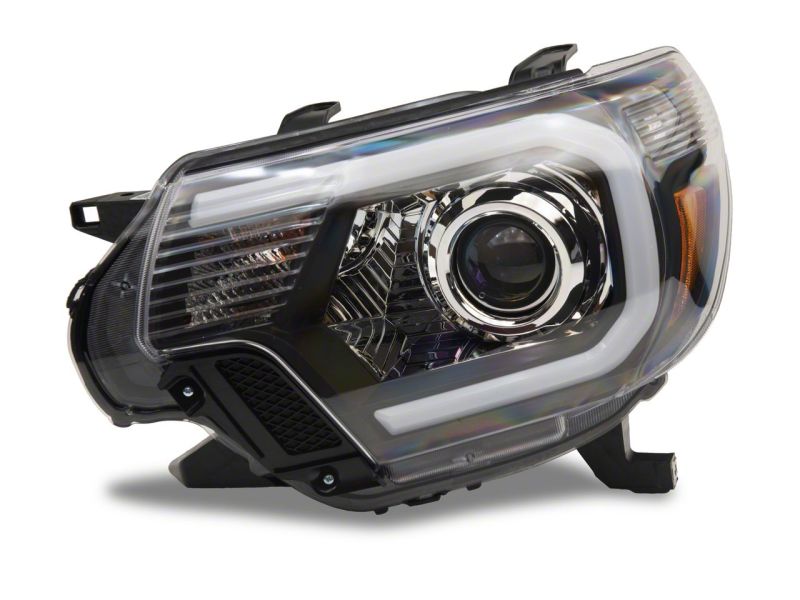 Raxiom 12-15 Toyota Tacoma Axial Projector Headlights w/ SEQL LED Bar- Blk Housing (Clear Lens) TT21850 TT21850 Photo - Close Up