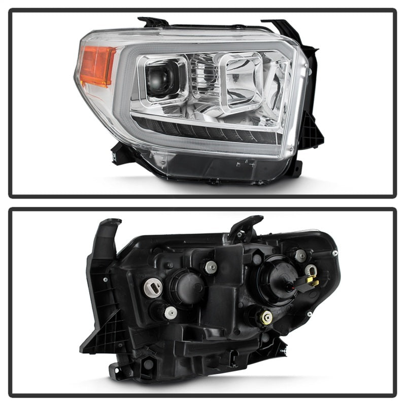 SPYDER xTune 14-17 Toyota Tundra DRL LED Light Bar Projector Headlights - Chrome (PRO-JH-TTU14-LB-C) 9043048 9043048 Photo - Unmounted