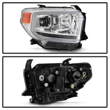 SPYDER xTune 14-17 Toyota Tundra DRL LED Light Bar Projector Headlights - Chrome (PRO-JH-TTU14-LB-C) 9043048 9043048 Photo - Unmounted