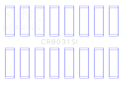 King Engine Bearings Chrysler Jeep V8 287 4.7L (Od+.002in) (Size +0.50mm) Connecting Rod Bearing Set CR8031SI0.5 CR8031SI0.5 Photo - Primary