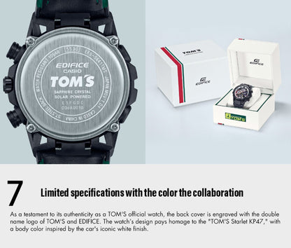TOM'S Racing 50th Anniversary TOM'S x EDIFICE KP47 Collaboration Watch ** SOLD OUT **