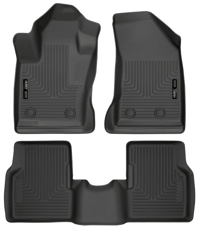 Husky Liners 2017 Jeep Compass Weatherbeater Black Front & 2nd Seat Floor Liners 95681 95681 Photo - Primary