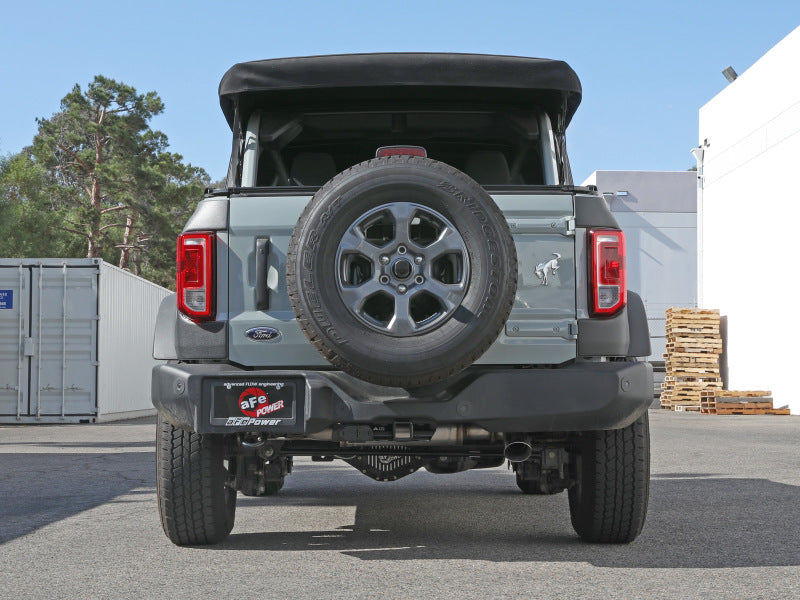 aFe Apollo GT 3in 409 SS Cat-Back Exhaust 2021 Ford Bronco L4-2.3L (t)/V6-2.7L (tt) w/ Polished Tips 49-43136-P 49-43136-P Photo - Mounted