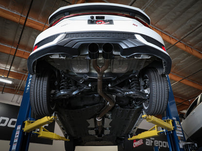 aFe Takeda 2.5in 304SS Cat-Back Exhaust System 17-20 Honda Civic SI Coupe L4-1.5L (t) - Black Tip 49-36620-B 49-36620-B Photo - Mounted