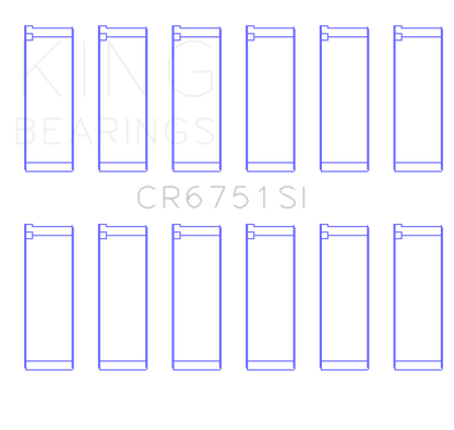 King Engine Bearings Ford 155 (Size +0.25mm) Connecting Rod Bearing Set CR6751SI0.25 CR6751SI0.25 Photo - Primary
