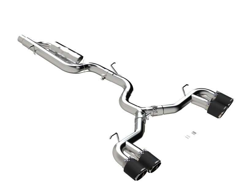 MBRP 2022 Volkswagon Golf R MK8 3in Cat-Back Quad Rear w/ Carbon Fiber Tips Valve Delete Exhaust S46123CF S46123CF Photo - Primary