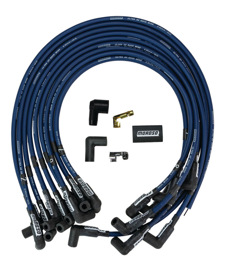 Moroso Chevrolet Big Block Ignition Wire Set - Ultra 40 - Unsleeved - HEI - Crab Cap - Blue 73672 73672 User 1