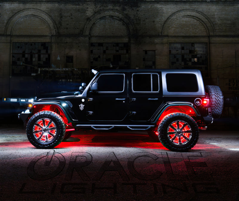 ORACLE Lighting Oracle LED Illuminated Wheel Rings - Double LED - Red 4228-003 4228-003 Photo - lifestyle view