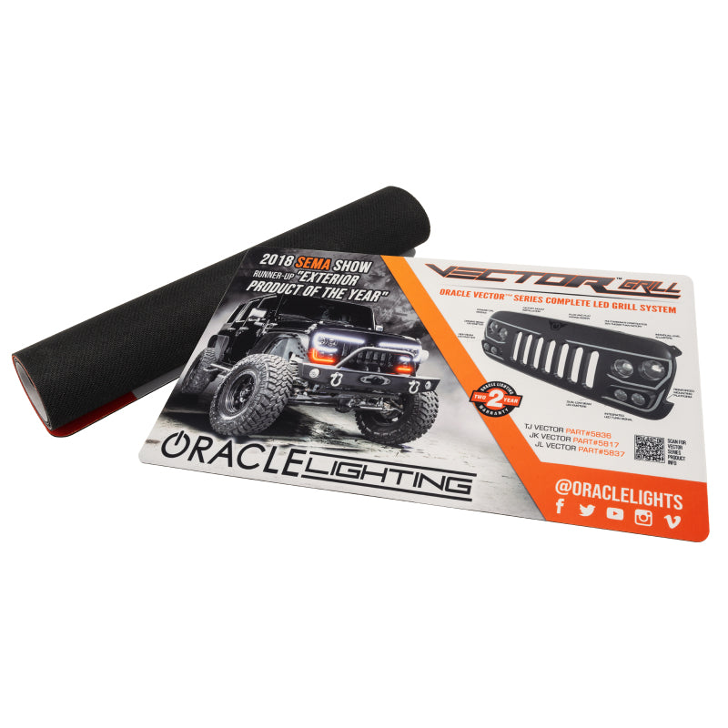 ORACLE Lighting Oracle Neoprene Counter Mat 24in x 14in - Vector Grille Design 1 8076-504 8076-504 Photo - Close Up