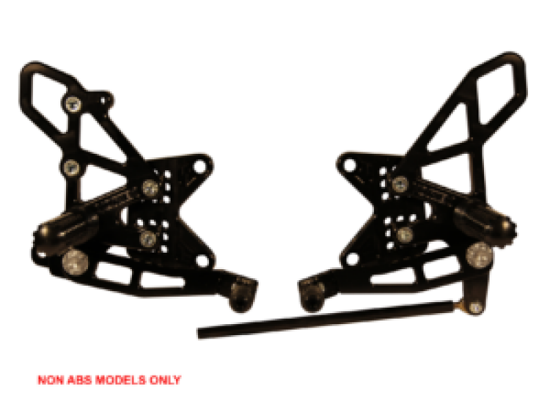 Vortex Racing 11-15 Kawasaki ZX-10R Ninja ZX1000 Rear Set- Black RS411K RS411K Photo - Primary