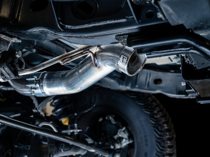 AWE Tuning 2021+ Ford Bronco 0FG Exhaust (No Tips) w/ Bash Guard 3015-21000 3015-21000 Photo - Mounted