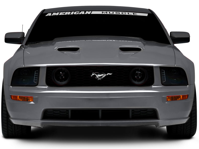Raxiom 05-09 Ford Mustang w/ Halogen LED Halo Prjctr Headlights-Blk Hsng(Smoked Lens Exclude GT500) 49128 49128 Photo - Close Up