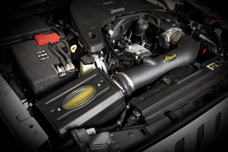 Airaid 18-21 Jeep Wrangler JL 3.6L V6 Performance Air Intake System - Non-woven Synthetic 315-360 315-360 Photo - Mounted