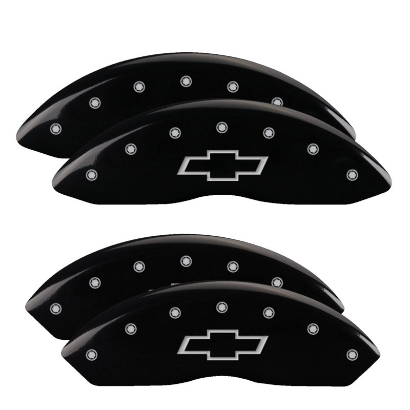 MGP 4 Caliper Covers Engraved F & R Bowtie Black Finish Silver Char 2014 Chevrolet Express 2500 14243SBOWBK 14243SBOWBK Photo - Primary
