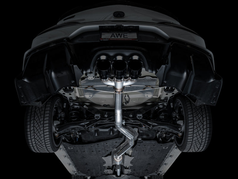 AWE Tuning 2024 Acura Integra Type S DE5 FWD Track Edition Exhaust w/ Triple Diamond Black Tips 3020-53335 3020-53335 Photo - Mounted