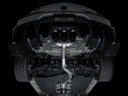 AWE Tuning 2024 Acura Integra Type S DE5 FWD Track Edition Exhaust w/ Triple Diamond Black Tips 3020-53335 3020-53335 Photo - Mounted