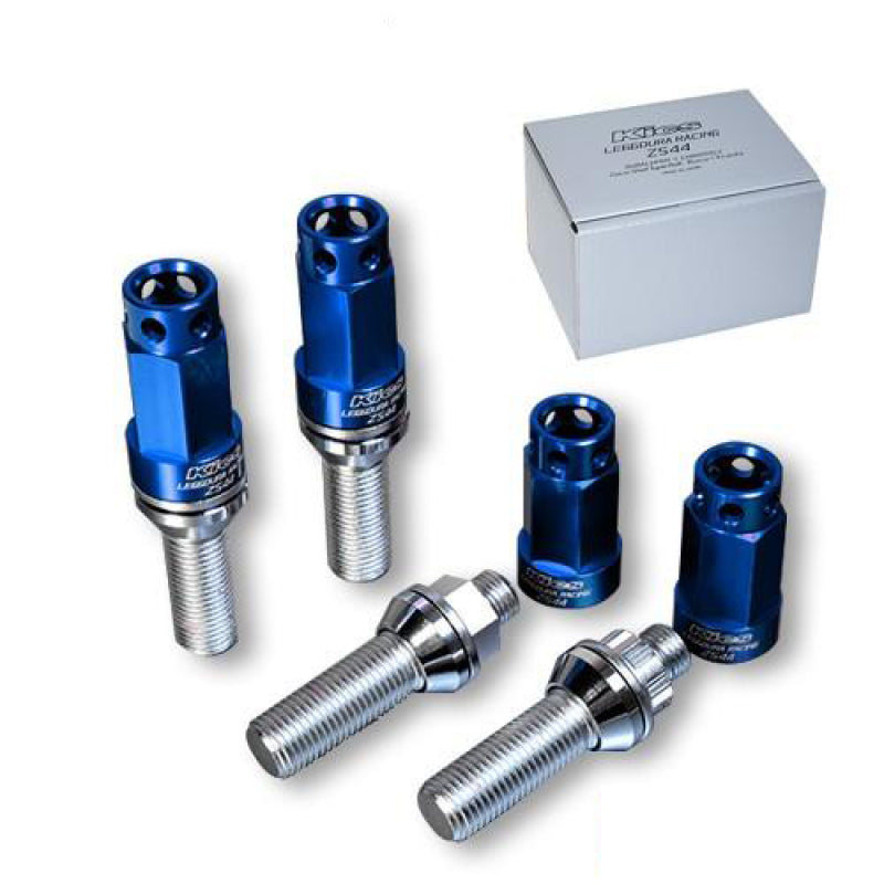 Project Kics Leggdura Racing Bolt & Lock Set ZS44 (16 + 4 Locks) 28mm 14x1.50 60 Degree - Blue WZS443028U WZS443028U User 1