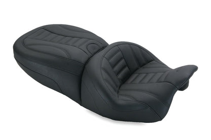 Mustang Motorcycle Mustang 15-21 Harley Freewheeler Standard Touring Deluxe 1PC Seat - Black 79594 79594 Photo - Primary