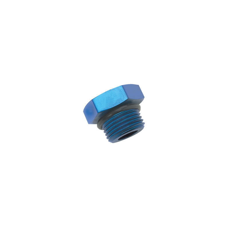 Russell -3 AN Straight Thread Plug Adapter (Blue Finish) 660250 Photo - Primary
