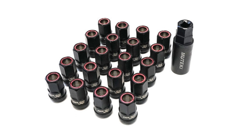 Wheel Mate Muteki HR38 Open End Lug Nuts 12x1.25 Titanium Chrome / Red Ring HR3805TR HR3805TR User 1