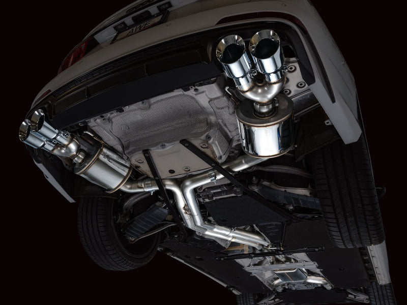 AWE Tuning 19-23 Audi C8 S6/S7 2.9T V6 AWD Touring Edition Exhaust - Chrome Silver Tips 3015-42103 3015-42103 Photo - Mounted