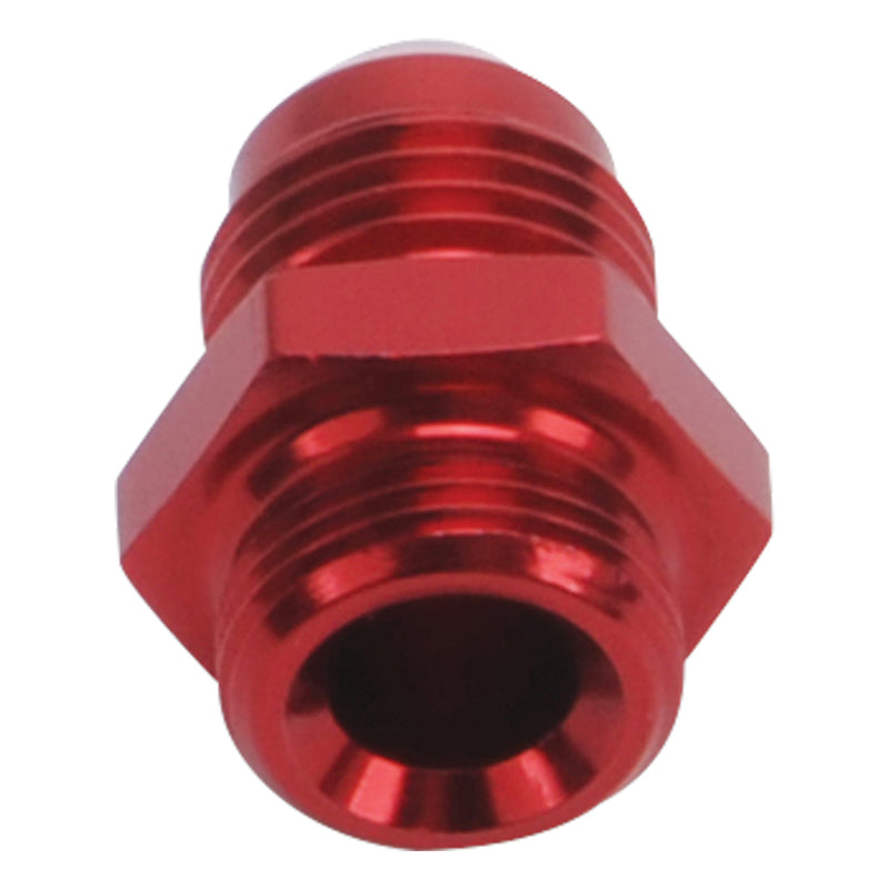 Russell -6 AN Holley Single Feed Carb Adapter Fitting (Red Finish) 640200 Photo - out of package