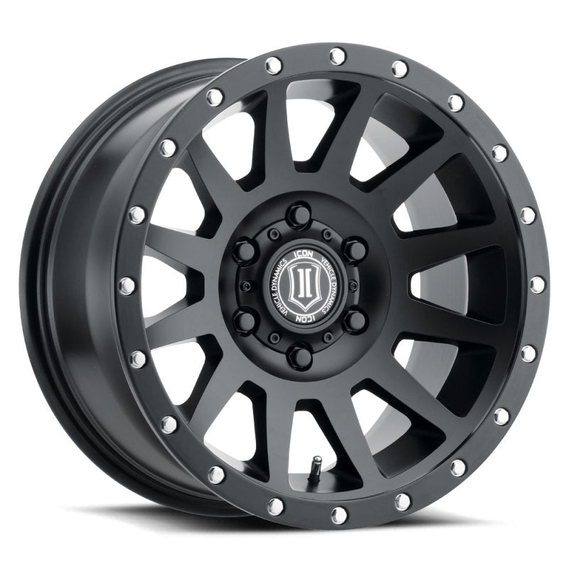 ICON Compression 17x8.5 6x135 6mm Offset 5in BS 87.1mm Bore Satin Black Wheel 2017856350SB 2017856350SB Photo - Primary