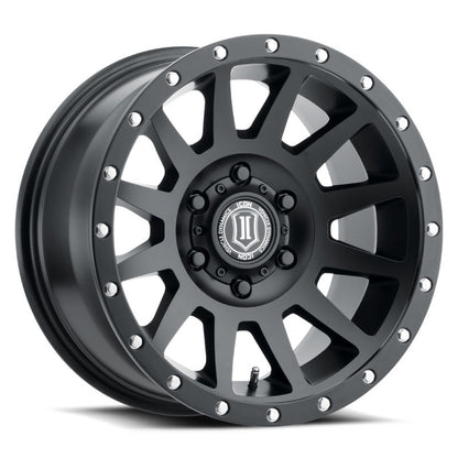 ICON Compression 18x9 5x5 -12mm Offset 4.5in BS Satin Black Wheel 2018907345SB 2018907345SB Photo - Primary