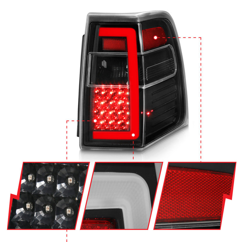 ANZO 07-17 Ford Expedition LED Taillights w/ Light Bar Black Housing Clear Lens 311408 311408 User 2