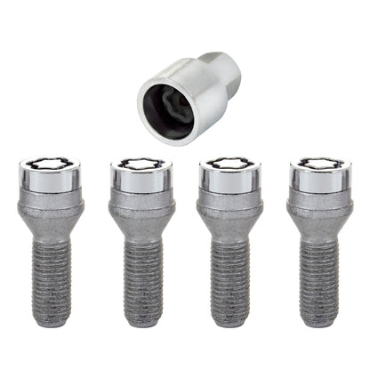 McGard Wheel Lock Bolt Set - 4pk. (Cone Seat) M12X1.25 / 19mm Hex / 29.1mm Shank Length - Chrome 27169 27169 Photo - out of package